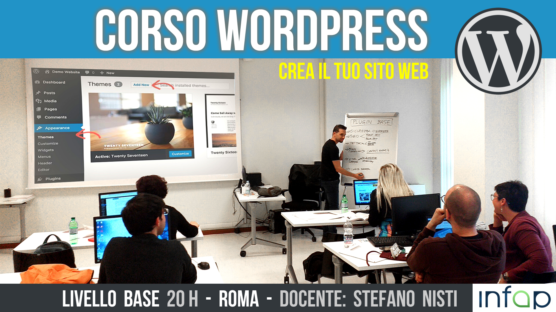 Corso web designer con wordpress base a roma